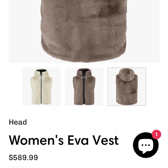 Lindsey Vonn Head Cozy Faux Fur Hooded Vest - Taupe - Picture 2 of 6